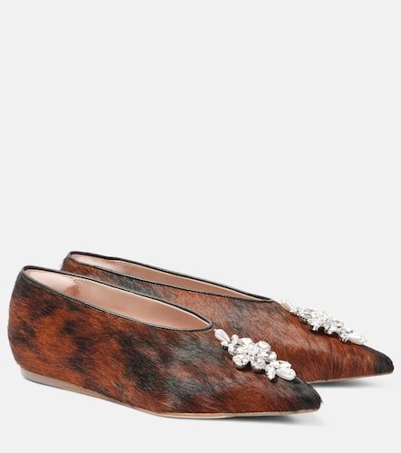Ballerines en cuir façon poulain à ornements - Simone Rocha - Modalova