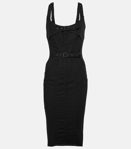 Mugler Robe midi en jean - Mugler - Modalova