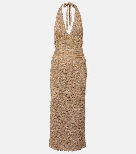 Robe midi en lin mélangé - Valentino - Modalova