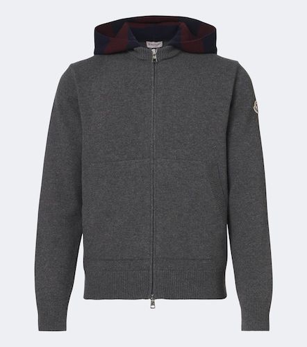 Cardigan à capuche en laine et cachemire - Moncler - Modalova