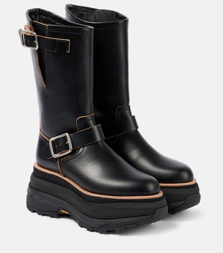 Bottines à plateforme en cuir - Sacai - Modalova