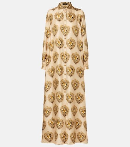 Robe chemise imprimée en soie - Dolce&Gabbana - Modalova