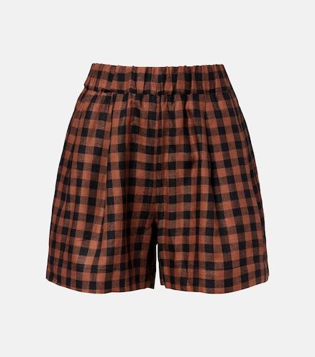 Short en lin à carreaux vichy - Asceno - Modalova