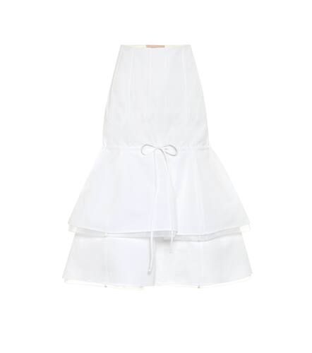Jupe midi Quercetto en coton, lin et soie - Brock Collection - Modalova