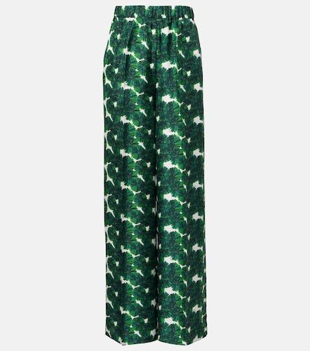 Pantalon ample Morena imprimé en sergé de soie - Max Mara - Modalova