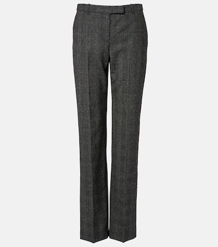 Pantalon droit en laine à carreaux - McQueen - Modalova