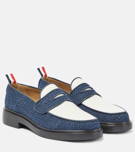 Mocassins en tweed et cuir - Thom Browne - Modalova