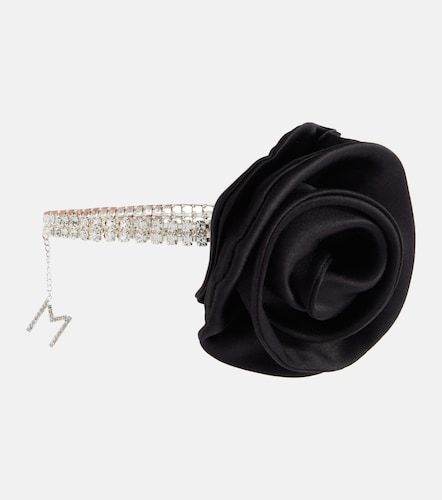 Choker à appliqués floraux et cristaux - Magda Butrym - Modalova