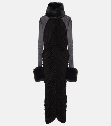 Robe longue à fourrure synthétique - Magda Butrym - Modalova