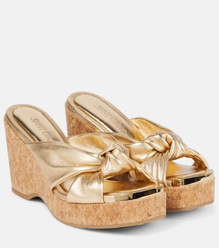 Mules compensées Avenue en cuir métallisé - Jimmy Choo - Modalova
