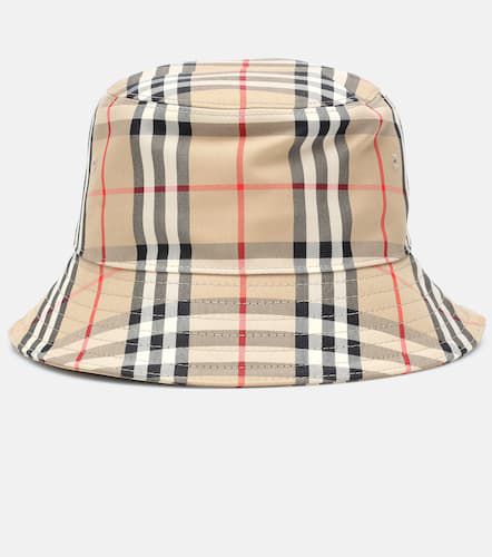 Chapeau bob en coton mélangé à carreaux - Burberry - Modalova