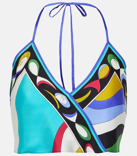 Pucci Top Pesci raccourci en soie - Pucci - Modalova