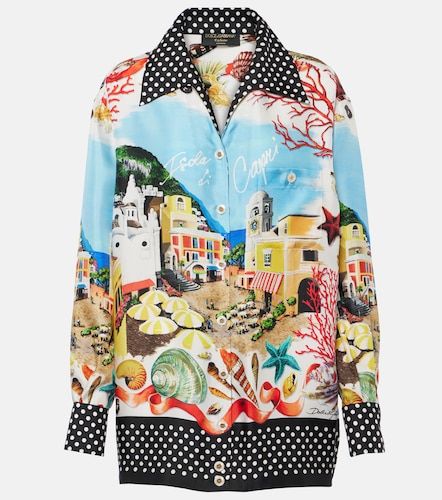 Chemise Capri en satin de soie imprimée - Dolce&Gabbana - Modalova