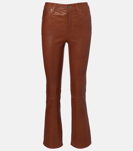 Pantalon bootcut Reboot Crop en cuir - Frame - Modalova