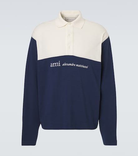 Polo en coton piqué à logo - Ami Paris - Modalova