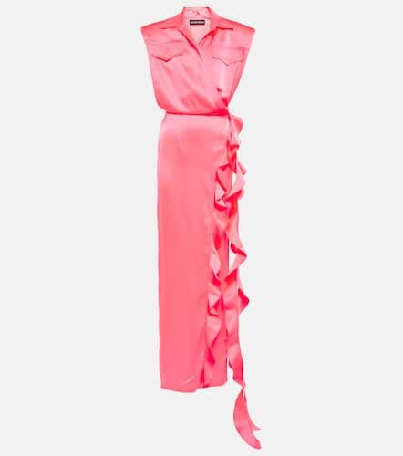 Robe longue en satin - David Koma - Modalova