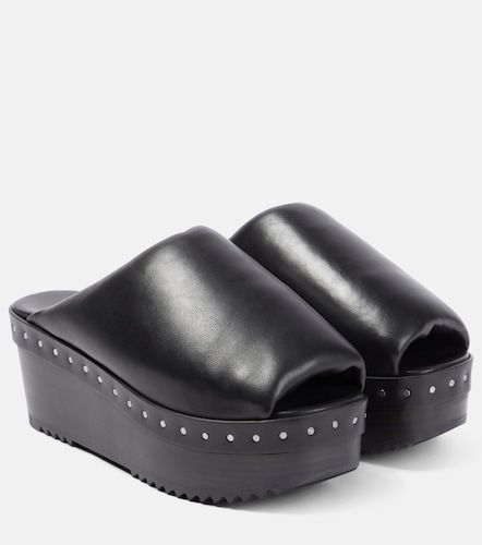 Mules à plateforme en cuir matelassé - Rick Owens - Modalova