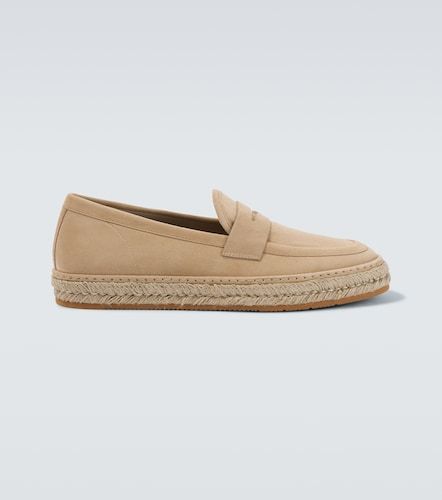 Mocassins en daim et jute - Giorgio Armani - Modalova
