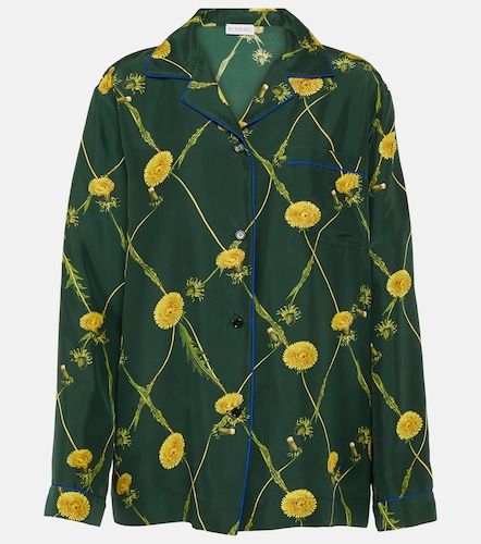 Chemise de pyjama en soie à imprimé floral - Burberry - Modalova