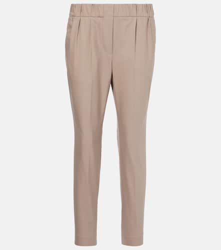 Pantalon slim en coton mélangé - Brunello Cucinelli - Modalova