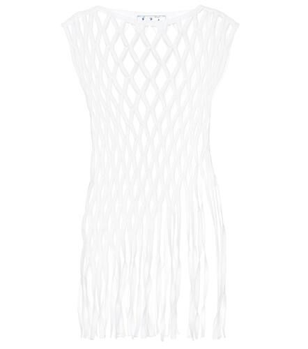 Top en coton et laine mélangés - Off-White - Modalova