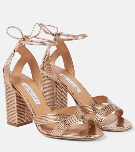 Sandales Ari 85 en cuir métallisé - Aquazzura - Modalova