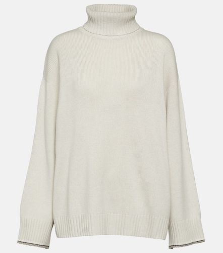 Pull à col roulé en laine, cachemire et soie - Brunello Cucinelli - Modalova