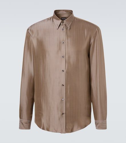 Chemise en viscose et soie mélangées - Giorgio Armani - Modalova