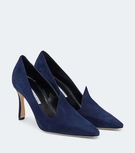 Escarpins Maldite en daim - Manolo Blahnik - Modalova