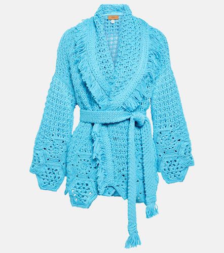 Cardigan Blooming Flowers en crochet de coton - Alanui - Modalova