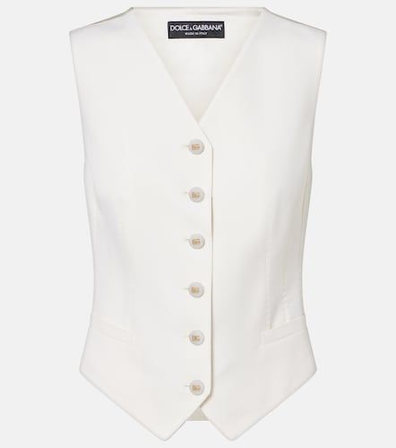 Gilet en laine et soie mélangée - Dolce&Gabbana - Modalova