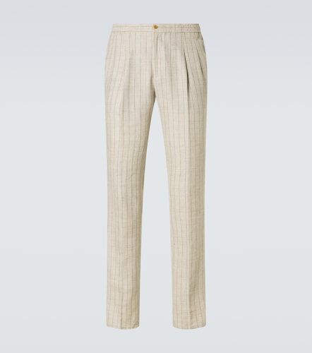 Pantalon slim en lin et laine mélangés - Rubinacci - Modalova
