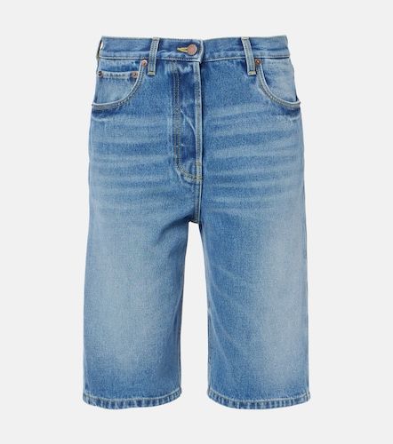 Bermuda à taille haute en jean - Prada - Modalova