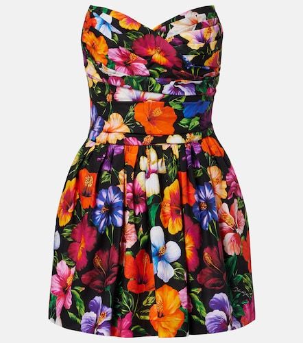 Robe en coton à fleurs - Dolce&Gabbana - Modalova