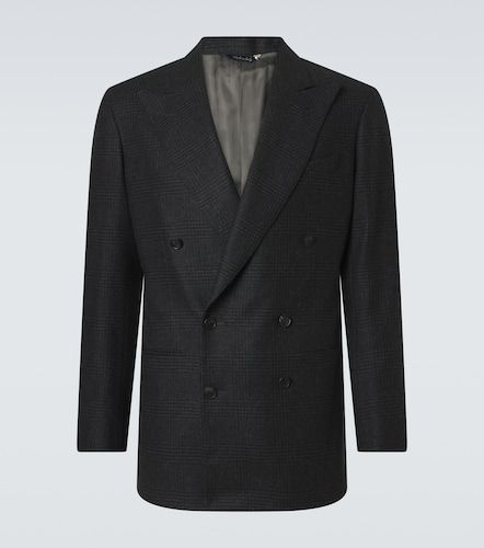Blazer en laine à carreaux - Saman Amel - Modalova