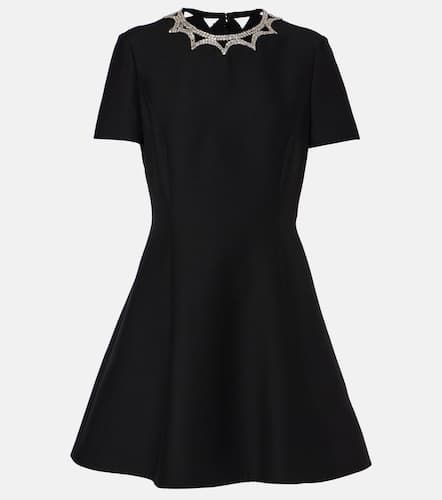 Robe brodée en crêpe de laine et soie - Valentino - Modalova