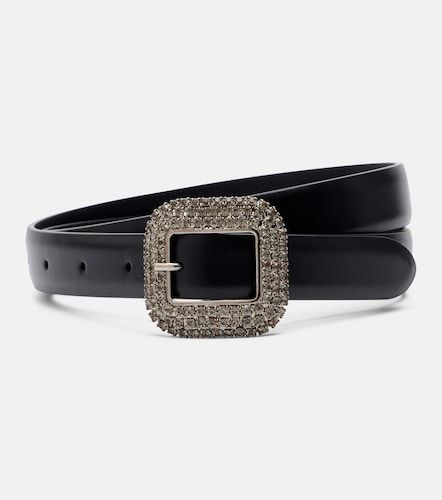 Ceinture en cuir à ornements en cristal - Saint Laurent - Modalova