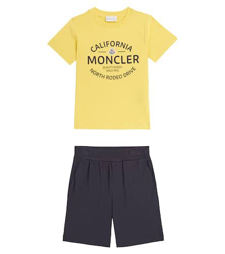 Ensemble t-shirt et short en coton - Moncler Enfant - Modalova