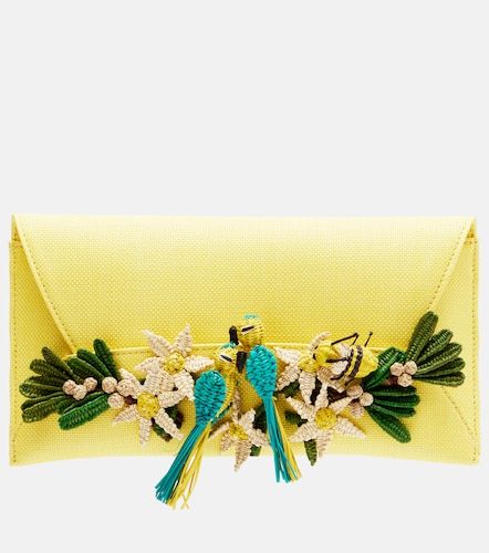 Pochette Birdsong Small en raphia - Aquazzura - Modalova