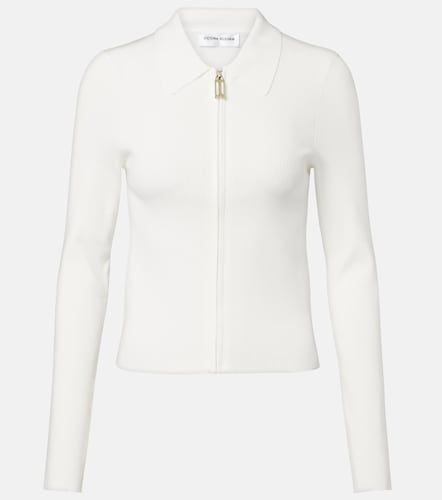 Top zippé Mila en maille côtelée - Victoria Beckham - Modalova