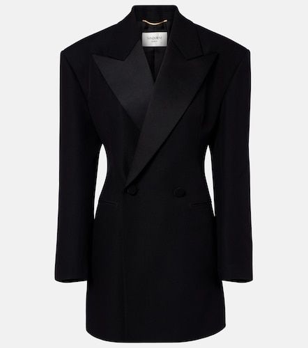 Blazer en laine mélangée - Saint Laurent - Modalova