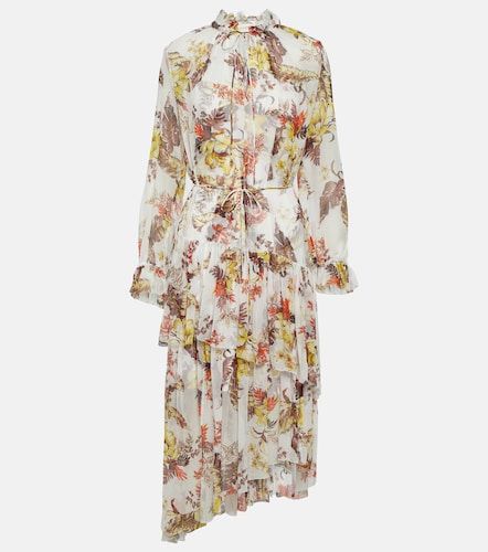 Robe midi Matchmaker à imprimé floral et volants superposés - Zimmermann - Modalova