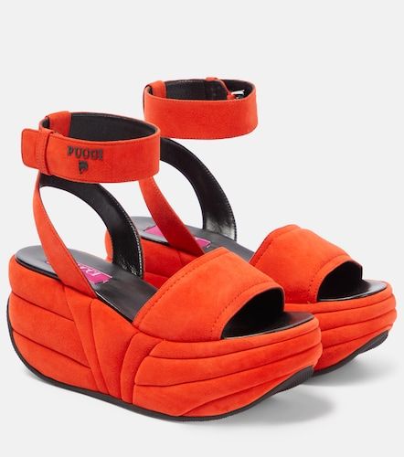 Sandales compensées ami en daim - Pucci - Modalova