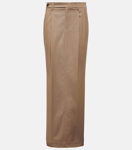 Jupe longue taille basse en coton mélangé - Brunello Cucinelli - Modalova