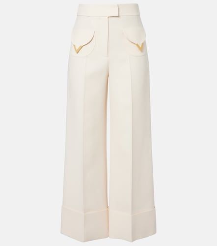 Pantalon ample VGold en Crêpe Couture - Valentino - Modalova