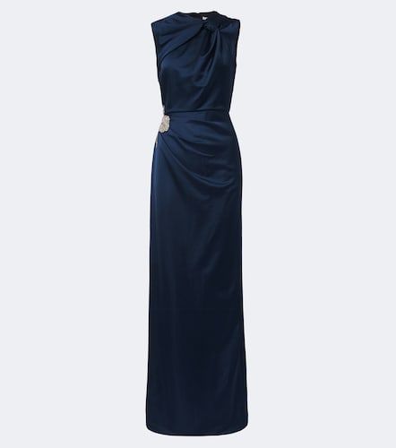 Robe longue en satin à ornements - Erdem - Modalova