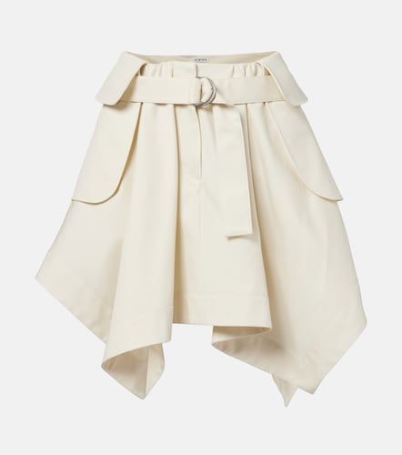 Mini-jupe en gabardine de coton et soie - Loewe - Modalova