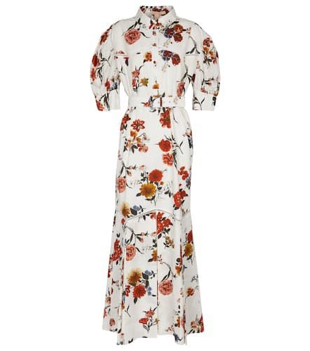 Robe longue ceinturée en coton à fleurs - Brock Collection - Modalova