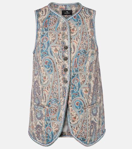 Gilet en jacquard de coton mélangé - Etro - Modalova