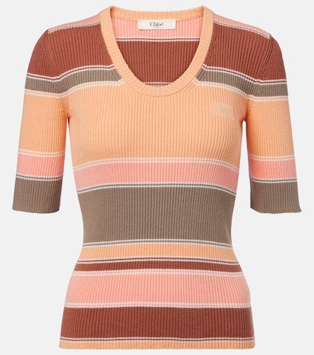 Chloé Top rayé en coton - Chloe - Modalova